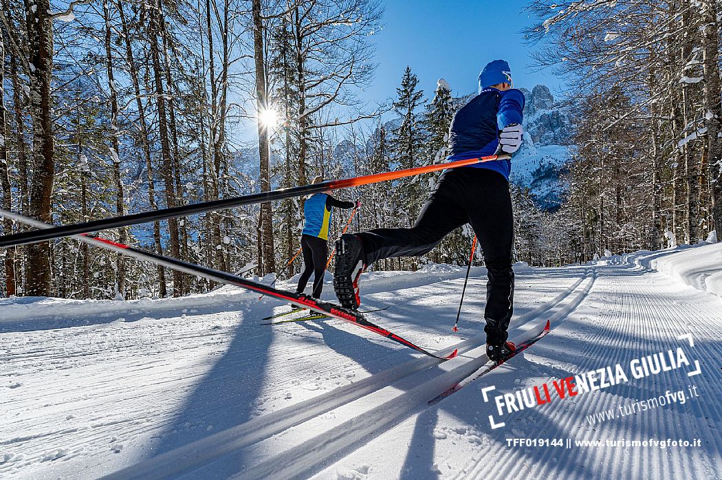 Cross country skiing in Val Saisera