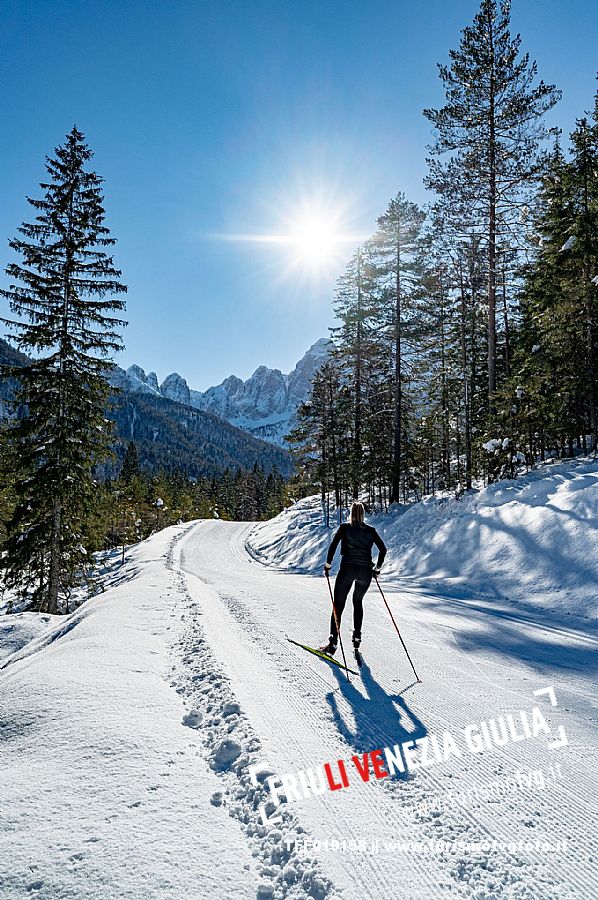 Cross country skiing in Val Saisera