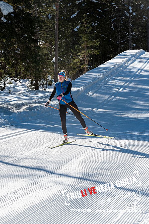 Cross country skiing in Val Saisera