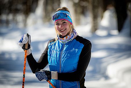 Cross country skiing in Val Saisera