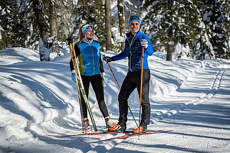 Cross country skiing in Val Saisera