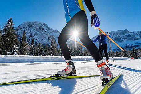 Cross country skiing in Val Saisera