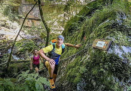 Excursion to the Forra del Vinadia - Lauco. First stretch of path (the easiest technically) with departure and arrival in Vinaio Excursion to the Forra del Vinadia - Lauco. First stretch of path (the easiest technically) with departure and arrival in Vinaio
