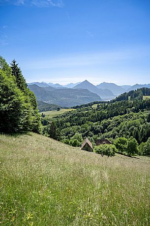 Panoramic view towards Val Tagliamento from the Conca di Pani ring - Carnia Panoramic view towards Val Tagliamento from the Conca di Pani ring - Carnia