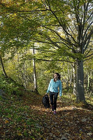 Tribil Meadows in Autumn
Walking along the path and admiring the view towards the Judrio valley.
