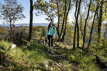 Tribil Meadows in Autumn
Walking along the path and admiring the view towards the Judrio valley.