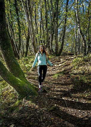 Tribil Meadows in Autumn
Walking along the path and admiring the view towards the Judrio valley.