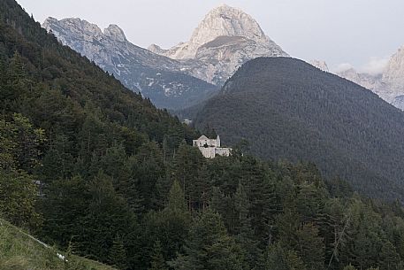 2020, WOP Slovenia, Bovec, FORTIFICATION PREDEL,Surrounded by the pristine nature of the Triglav National Park, the Predel fortification was a part of the Carinthian fortification system. In the background, Mount,Mangart,© Schirra/Giraldi