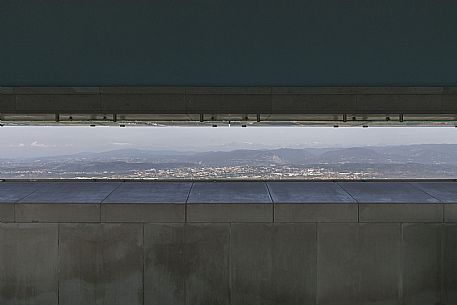 WOP,Slovenia, Nova Gorica, CERJE,  View from the tower of the Cerje Monument of Peace. From the left, Calvario Mount, Gorizia, and Nova Gorica, In the background, Mount Sabotino, and Mount Vodice, © Schirra/Giraldi