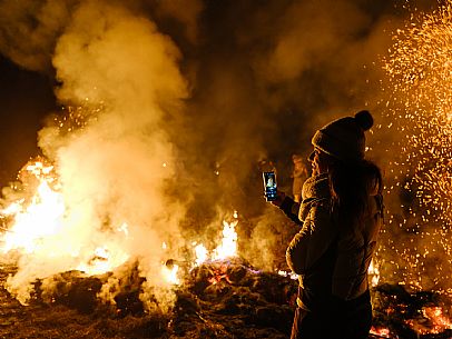 Krampus and St Nicholas, the tradition of 5 December in Tarvisio. Here in Rutte Grande Krampus and St Nicholas, the tradition of 5 December in Tarvisio. Here in Rutte Grande