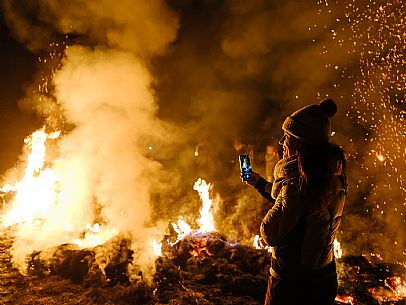 Krampus and St Nicholas, the tradition of 5 December in Tarvisio. Here in Rutte Grande Krampus and St Nicholas, the tradition of 5 December in Tarvisio. Here in Rutte Grande