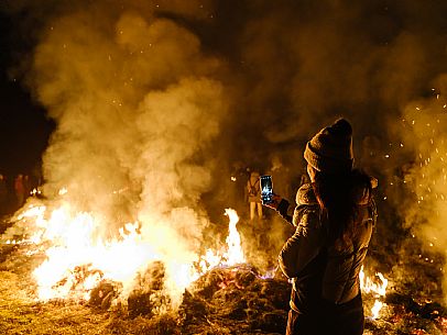 Krampus and St Nicholas, the tradition of 5 December in Tarvisio. Here in Rutte Grande Krampus and St Nicholas, the tradition of 5 December in Tarvisio. Here in Rutte Grande