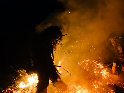 Krampus and St Nicholas, the tradition of 5 December in Tarvisio. Here in Rutte Grande Krampus and St Nicholas, the tradition of 5 December in Tarvisio. Here in Rutte Grande