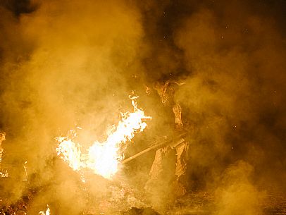 Krampus and St Nicholas, the tradition of 5 December in Tarvisio. Here in Rutte Grande 