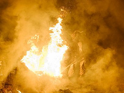 Krampus and St Nicholas, the tradition of 5 December in Tarvisio. Here in Rutte Grande Krampus and St Nicholas, the tradition of 5 December in Tarvisio. Here in Rutte Grande