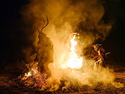 Krampus and St Nicholas, the tradition of 5 December in Tarvisio. Here in Rutte Grande Krampus and St Nicholas, the tradition of 5 December in Tarvisio. Here in Rutte Grande