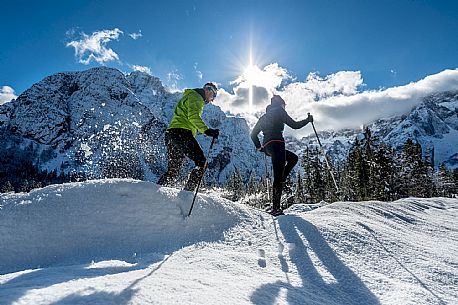 Snowshoeing in Val Saisera